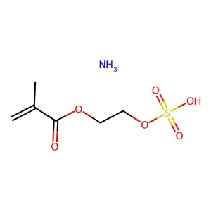 2-Propenoic acid, 2-methyl-, 2-(sulfooxy)ethyl ester, ammonium salt (1:1) structure
