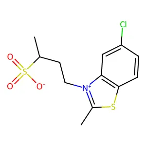 benzothiazolium, 5-chloro-2-methyl-3-(3-sulfobutyl)-, inner salt structure
