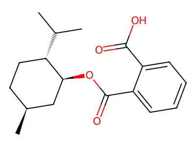 (-)-mono-(1R)-Menthyl phthalate structure
