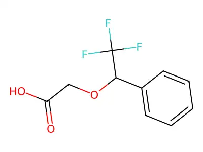 2-(2,2,2-Trifluoro-1-phenylethoxy)acetic acid structure