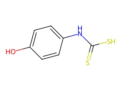 (4-Hydroxyphenyl)carbamodithioic acid structure