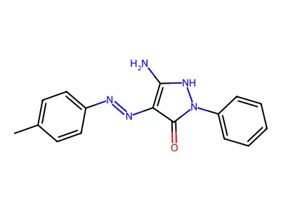 p-[(3-Amino-5-hydroxy-1-phenyl-1H-pyrazole-4-yl)azo]toluene structure