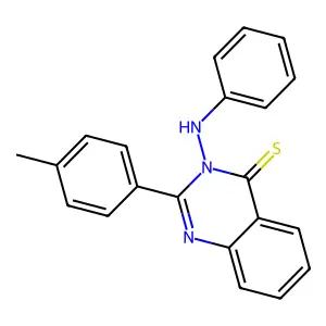3-Anilino-2-(4-methylphenyl)quinazoline-4-thione structure