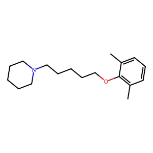 1-[5-(2,6-Dimethylphenoxy)pentyl]piperidine structure