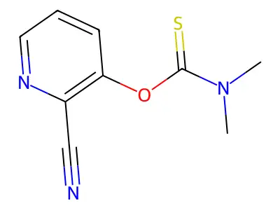 Carbamothioic acid, dimethyl-, O-(2-cyano-3-pyridinyl) ester structure