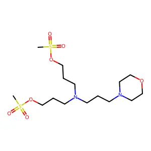 3-[3-methylsulfonyloxypropyl(3-morpholin-4-ylpropyl)amino]propyl methanesulfonate structure