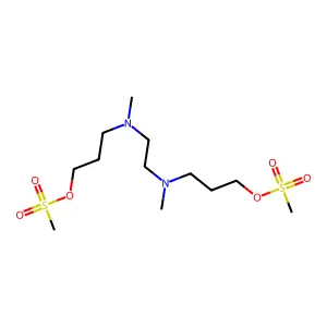 3-[methyl-[2-[methyl(3-methylsulfonyloxypropyl)amino]ethyl]amino]propyl methanesulfonate structure