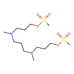 3-[methyl-[3-[methyl(3-methylsulfonyloxypropyl)amino]propyl]amino]propyl methanesulfonate structure