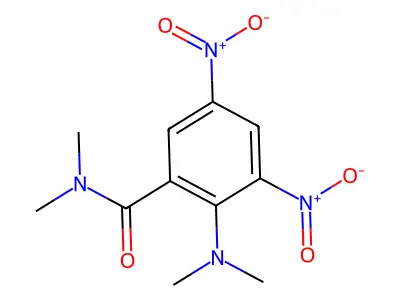 2-(Dimethylamino)-N,N-dimethyl-3,5-dinitrobenzamide structure