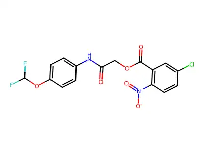 2-[4-(Difluoromethoxy)anilino]-2-oxoethyl 5-chloro-2-nitrobenzoate structure