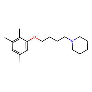 1-[4-(2,3,5-Trimethylphenoxy)butyl]piperidine structure