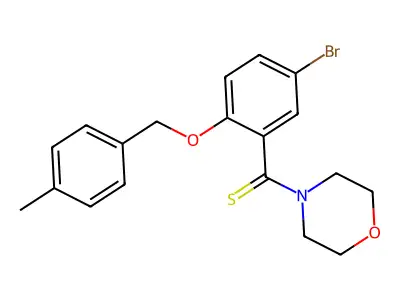 {5-Bromo-2-[(4-methylphenyl)methoxy]phenyl}(morpholin-4-yl)methanethione structure