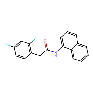 2-(2,4-difluorophenyl)-N-naphthalen-1-ylacetamide structure