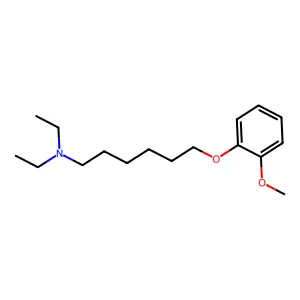 N,N-diethyl-6-(2-methoxyphenoxy)hexan-1-amine structure