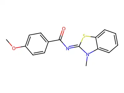 4-methoxy-N-(3-methyl-1,3-benzothiazol-2-ylidene)benzamide structure