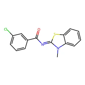 (Z)-3-chloro-N-(3-methylbenzo[d]thiazol-2(3H)-ylidene)benzamide structure
