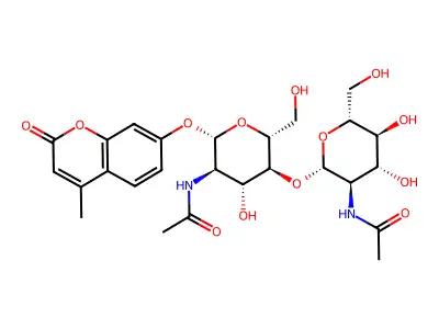 4-Methylumbelliferyl N,N-diacetyl-beta-D-chitobioside structure