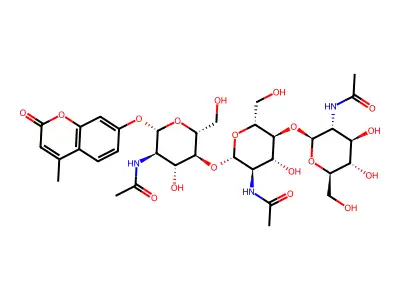 4-Methylumbelliferyl-N,N-diacetylchitobioside structure