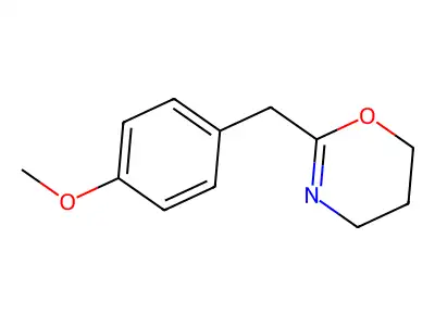 4H-1,3-Oxazine, 5,6-dihydro-2-((4-methoxyphenyl)methyl)- structure