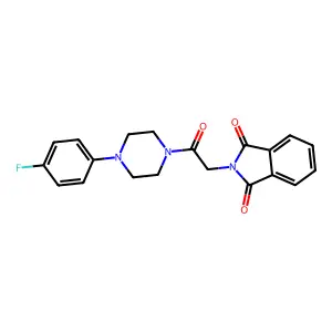 2-{2-[4-(4-fluorophenyl)piperazin-1-yl]-2-oxoethyl}-1H-isoindole-1,3(2H)-dione structure