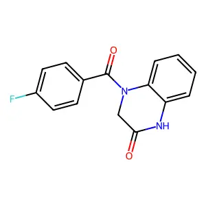 4-(4-fluorobenzoyl)-1,3-dihydroquinoxalin-2-one structure