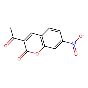 3-acetyl-7-nitro-2H-chromen-2-one structure