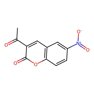 3-Acetyl-6-nitrochromen-2-one structure