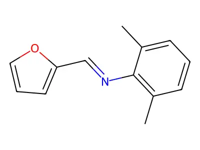 N-(2-furanylmethylene)-2,6-dimethylbenzenamine structure