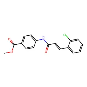 methyl 4-[(2E)-3-(2-chlorophenyl)prop-2-enoylamino]benzoate structure