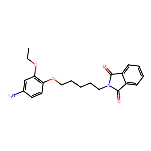 Phthalimide, N-(5-(4-amino-2-ethoxyphenoxy)pentyl)- structure