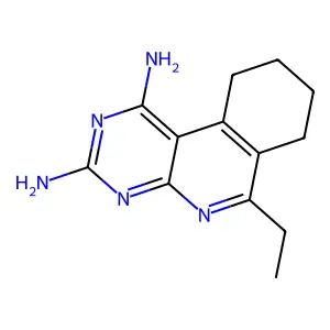 Pyrimido(4,5-c)isoquinoline-1,3-diamine, 6-ethyl-7,8,9,10-tetrahydro- structure