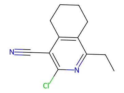 3-Chloro-1-ethyl-5,6,7,8-tetrahydroisoquinoline-4-carbonitrile structure
