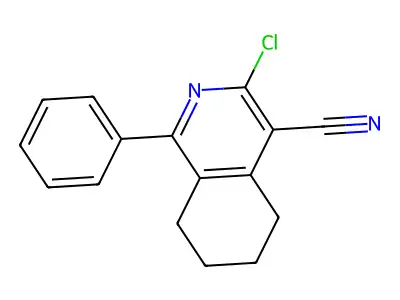 3-Chloro-1-phenyl-5,6,7,8-tetrahydroisoquinoline-4-carbonitrile structure
