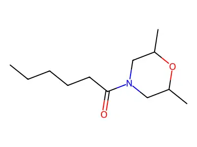2,6-Dimethyl-4-(1-oxohexyl)morpholine structure