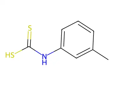 [(3-Methylphenyl)amino]methanedithioic acid structure