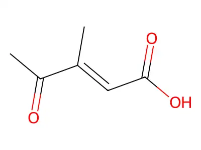 3-Methyl-4-oxo-2-pentenoic acid structure