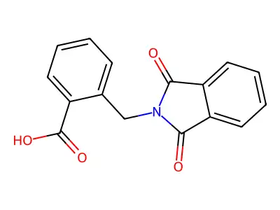 2-[(1,3-dioxo-1,3-dihydro-2H-isoindol-2-yl)methyl]benzoic acid structure