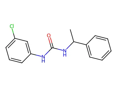 N-(3-Chlorophenyl)-N'-(1-phenylethyl)urea structure
