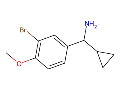 (3-Bromo-4-methoxyphenyl)(cyclopropyl)methanamine structure