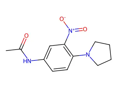 N-(3-Nitro-4-(pyrrolidin-1-yl)phenyl)acetamide structure