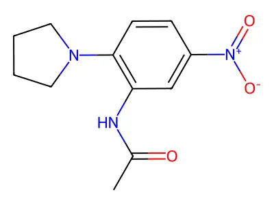N-(5-nitro-2-pyrrolidin-1-ylphenyl)acetamide structure