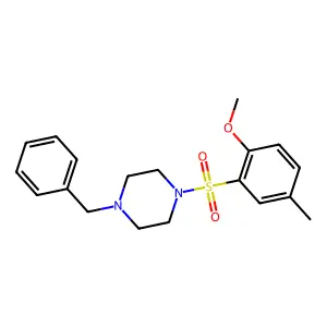 1-Benzyl-4-(2-methoxy-5-methyl-benzenesulfonyl)-piperazine structure