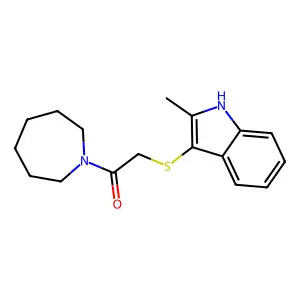 1-(azepan-1-yl)-2-[(2-methyl-1H-indol-3-yl)sulfanyl]ethanone structure