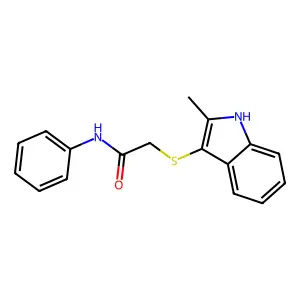 2-[(2-methyl-1H-indol-3-yl)sulfanyl]-N-phenylacetamide structure