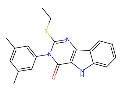 3-(3,5-dimethylphenyl)-2-(ethylthio)-3H-pyrimido[5,4-b]indol-4(5H)-one structure