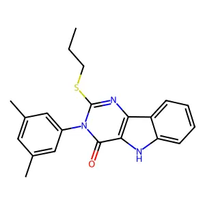 3-(3,5-dimethylphenyl)-2-(propylthio)-3H-pyrimido[5,4-b]indol-4(5H)-one structure