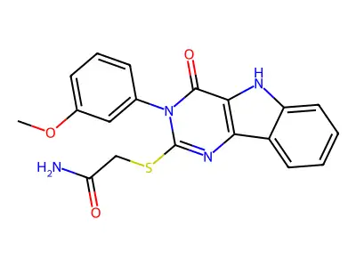 2-{[3-(3-methoxyphenyl)-4-oxo-3H,4H,5H-pyrimido[5,4-b]indol-2-yl]sulfanyl}acetamide structure