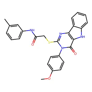 2-{[3-(4-methoxyphenyl)-4-oxo-3H,4H,5H-pyrimido[5,4-b]indol-2-yl]sulfanyl}-N-(3-methylphenyl)acetamide structure