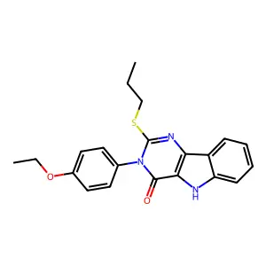 3-(4-ethoxyphenyl)-2-propylsulfanyl-5H-pyrimido[5,4-b]indol-4-one structure