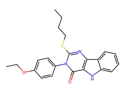 2-(butylthio)-3-(4-ethoxyphenyl)-3H-pyrimido[5,4-b]indol-4(5H)-one structure